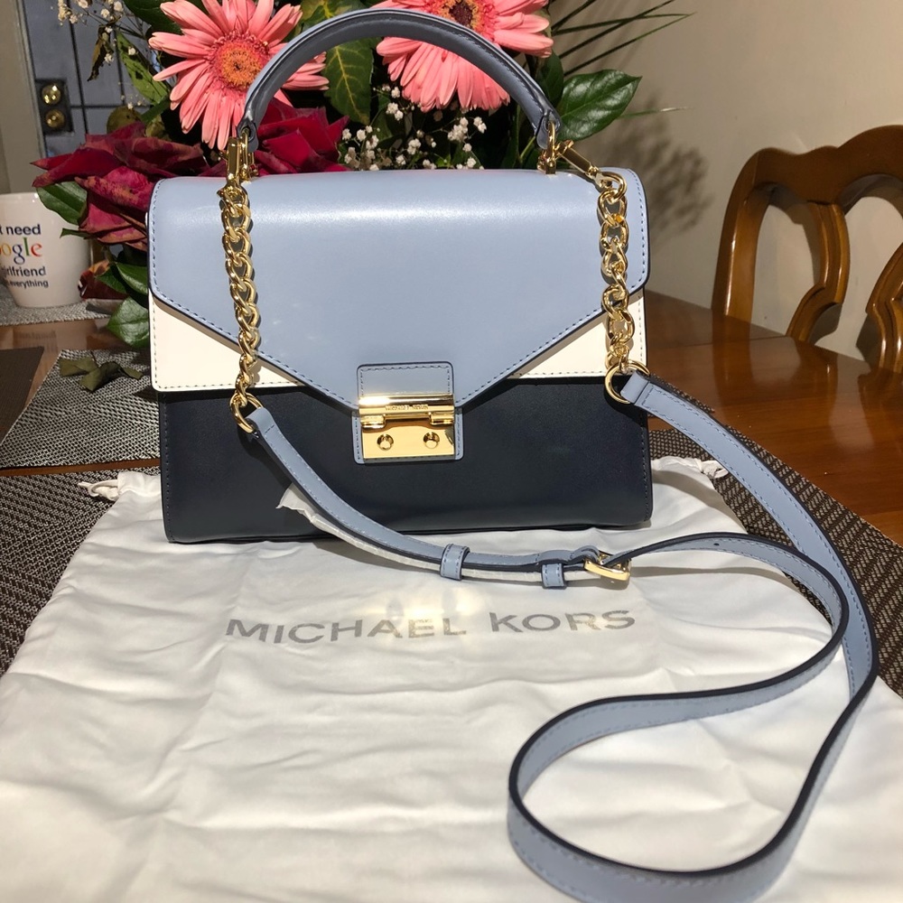 MK Sloan Color-Block Leather Satchel 🏷✨
